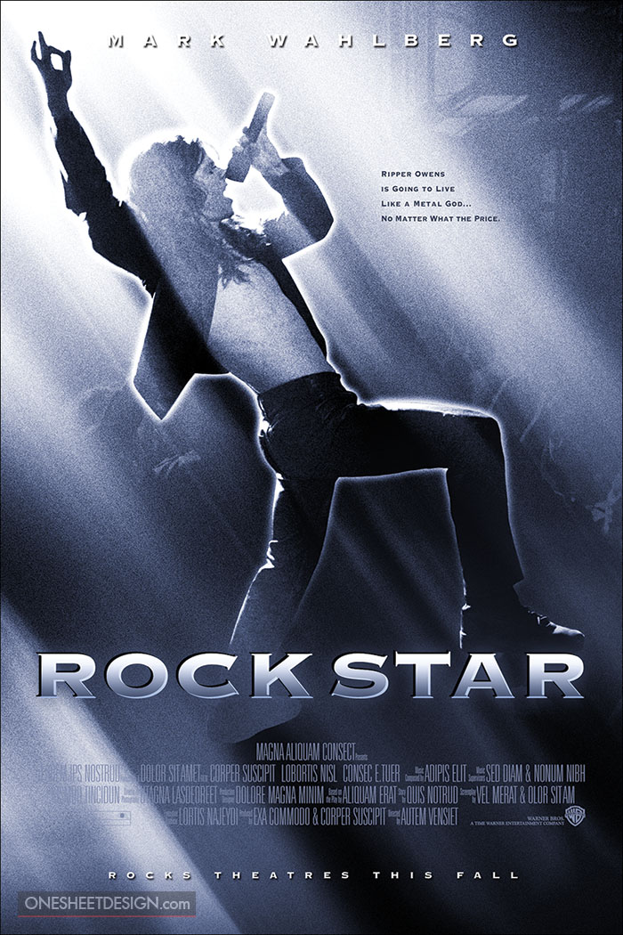 Rock Star movie poster design - Portfolio - onesheetdesign.com